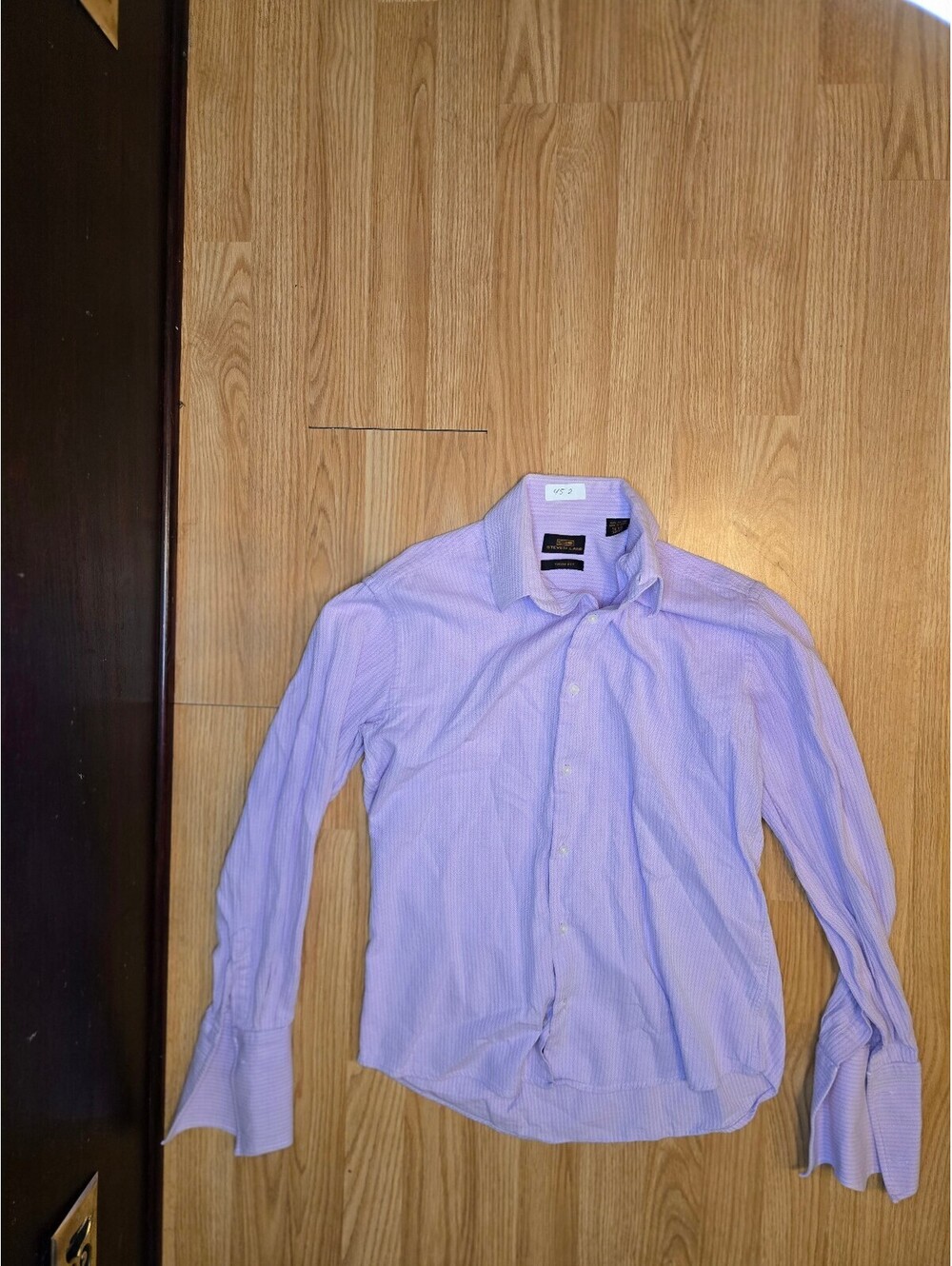 STEVEN LAND 15.5-34 FRENCH CUFF Lavender Dress Shirt Size M